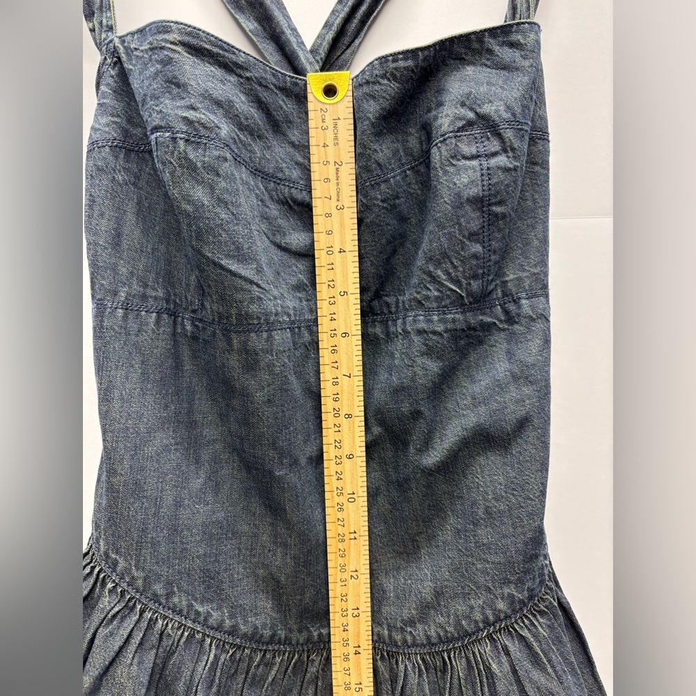 Free People Laurel Denim Mini Dress in Antique Dark Wash - Picture 8 of 14